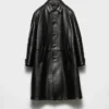 Abrigo de cuero oversize Abrigo de cuero oversize