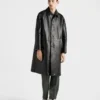 Abrigo de cuero oversize Abrigo de cuero oversize
