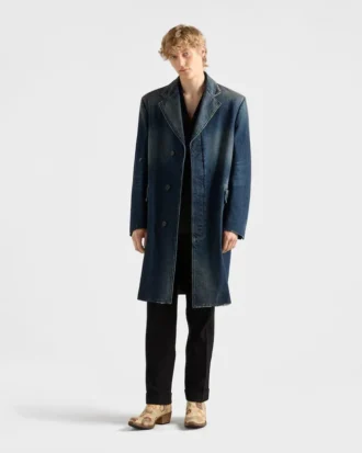 Abrigo de denim lavado