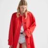 Abrigo de gabardina de un solo pecho