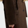 Abrigo de lana de Shetland de un solo pecho Abrigo de lana de Shetland de un solo pecho