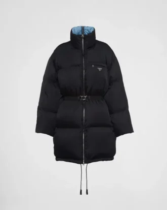 Abrigo de plumón con capucha de gabardina Re-Nylon
