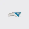 Anillo con logotipo de topacio azul suizo Anillo con logotipo de topacio azul suizo