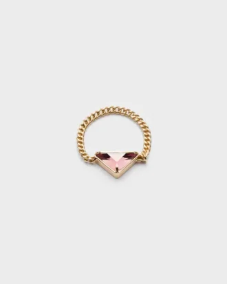 Anillo Eternal Gold Chain en oro amarillo con amatista