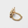 Anillo Eternal Gold Chain en oro amarillo con cuarzo verde Anillo Eternal Gold Chain en oro amarillo con cuarzo verde