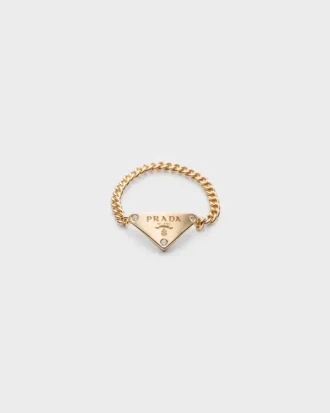 Anillo Eternal Gold Chain en oro amarillo con diamantes