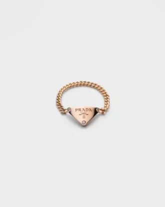 Anillo Eternal Gold Chain en oro rosa con diamantes