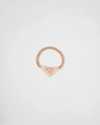 Anillo Eternal Gold Chain en oro rosa con diamantes