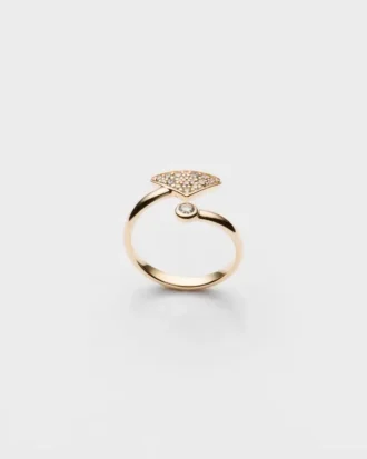 Anillo Eternal Gold Contraria en oro amarillo con diamantes