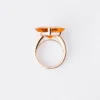 Anillo solitario Couleur Vivante – Oro rosa con citrino y morganita