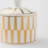 Azucarero de porcelana – Rayas