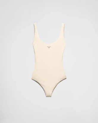 Bañador de una pieza de jersey con pedrería