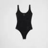 Bañador de una pieza de jersey con pedrería Bañador de una pieza de jersey con pedrería