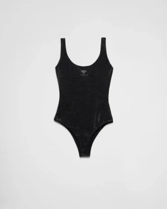 Bañador de una pieza de jersey con pedrería