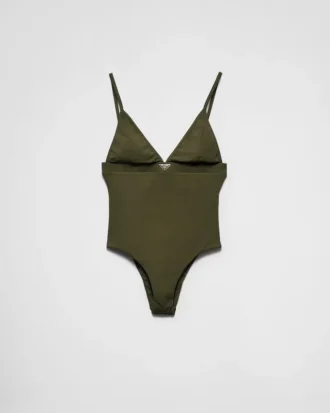 Bañador de una pieza de punto acanalado