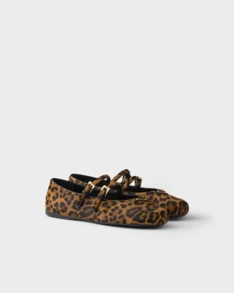 Bailarinas de cuero estampado