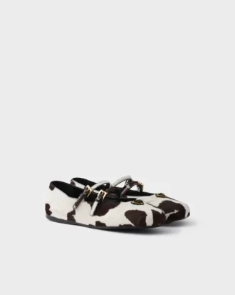 Bailarinas de cuero estampado