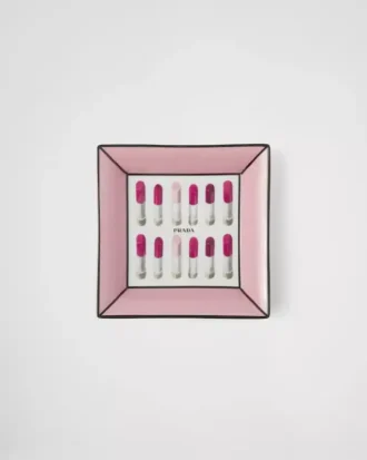 Bandeja multiusos cuadrada grande de porcelana – Lipstick