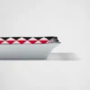 Bandeja multiusos cuadrada grande de porcelana – Triángulos