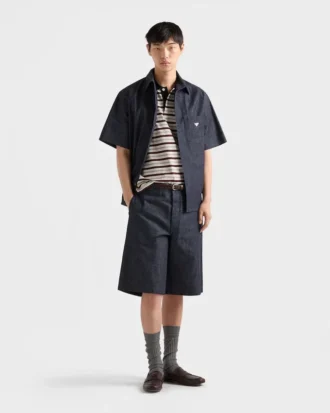 Bermudas de denim sin tratar