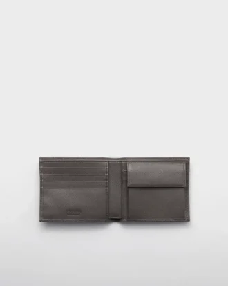 Billetera de cuero Saffiano con monedero