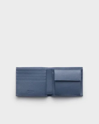 Billetera de cuero Saffiano con monedero
