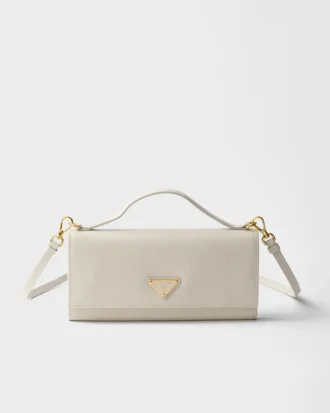 Billetera de piel Saffiano con correa para el hombro