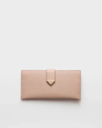 Billetera grande de Saffiano y cuero Billetera grande de Saffiano y cuero