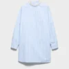 Blusa de popelín a rayas bordada Blusa de popelín a rayas bordada