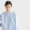 Blusa de popelín a rayas bordada Blusa de popelín a rayas bordada