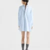 Blusa de popelín a rayas bordada Blusa de popelín a rayas bordada