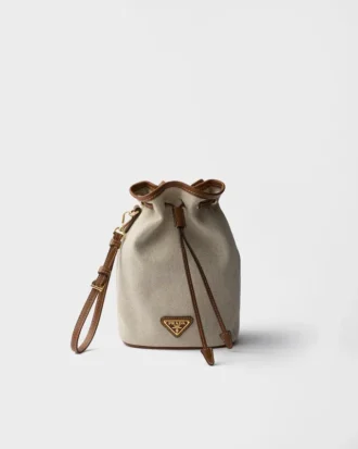 Bolsa de lona y cuero