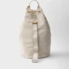 Bolsa de viaje con cordón de mezcla de lino Bolsa de viaje con cordón de mezcla de lino
