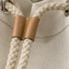 Bolsa de viaje con cordón de mezcla de lino Bolsa de viaje con cordón de mezcla de lino