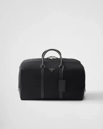 Bolsa de viaje de Re-Nylon y piel Saffiano
