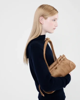 Bolso de ante mediano Prada Bonnie