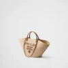 Bolso de compras grande de rafia y cuero Bolso de compras grande de rafia y cuero