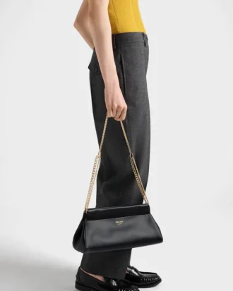 Bolso de cuero mediano Prada EnchaîNa