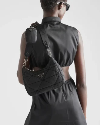 Bolso de hombro acolchado de Re-Nylon