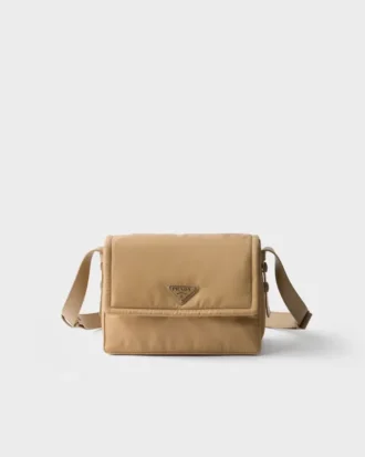 Bolso de hombro acolchado pequeño de Re-Nylon Prada Traveller