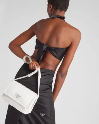 Bolso de hombro acolchado pequeño de Re-Nylon Prada Traveller
