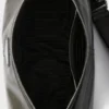 Bolso de hombro con cremallera de cuero envejecido
