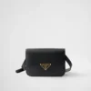 Bolso de hombro con solapa de piel Saffiano