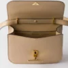 Bolso de hombro con solapa de piel Saffiano
