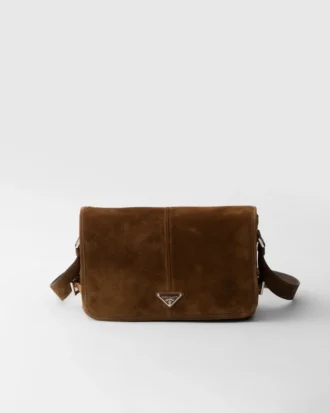 Bolso de hombro de gamuza