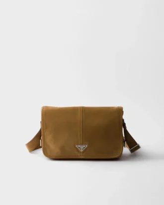 Bolso de hombro de gamuza