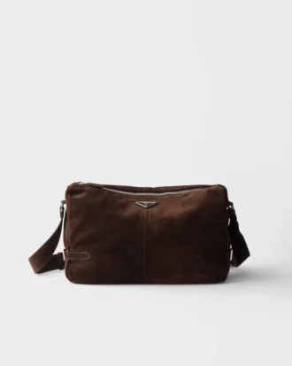 Bolso de hombro de gamuza
