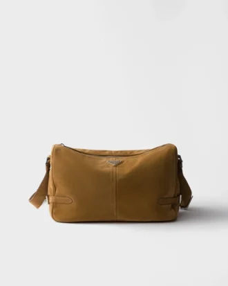 Bolso de hombro de gamuza
