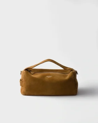 Bolso de hombro de gamuza