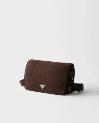 Bolso de hombro de gamuza